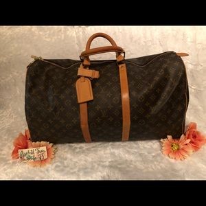 AUTH. Louis Vuitton Monogram Keepall 55